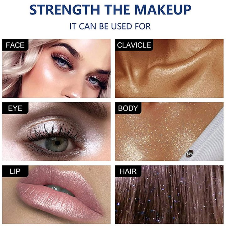 Wholesale Face Beauty Highlighters for Girls Private Label Vegan Cruelty Free Loose Glitter Gloss Highlighter