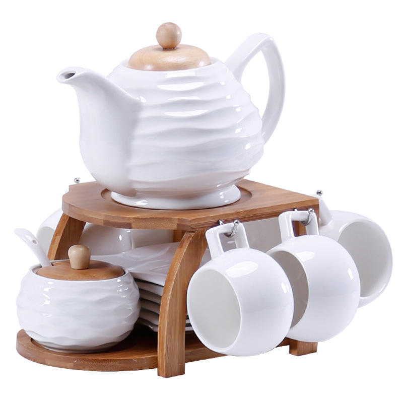 Набор керамических кружек с бамбуком, 6 шт.