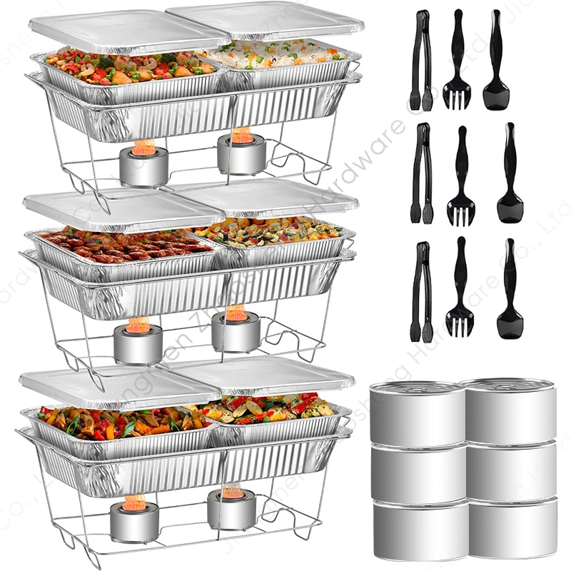 Serving Frame Tray Hotel Party Food Warmer Chafer Dish Stand Kit Disposable Wire Chafing Dish Buffet Set