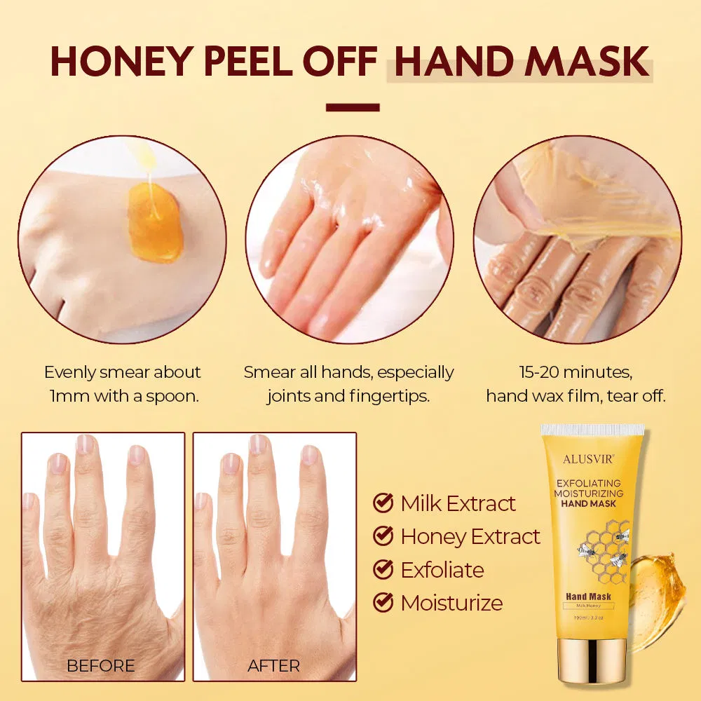 Natural Hand Care Lotion Honey Peel Exfoliating Moisturizing Tender Soften