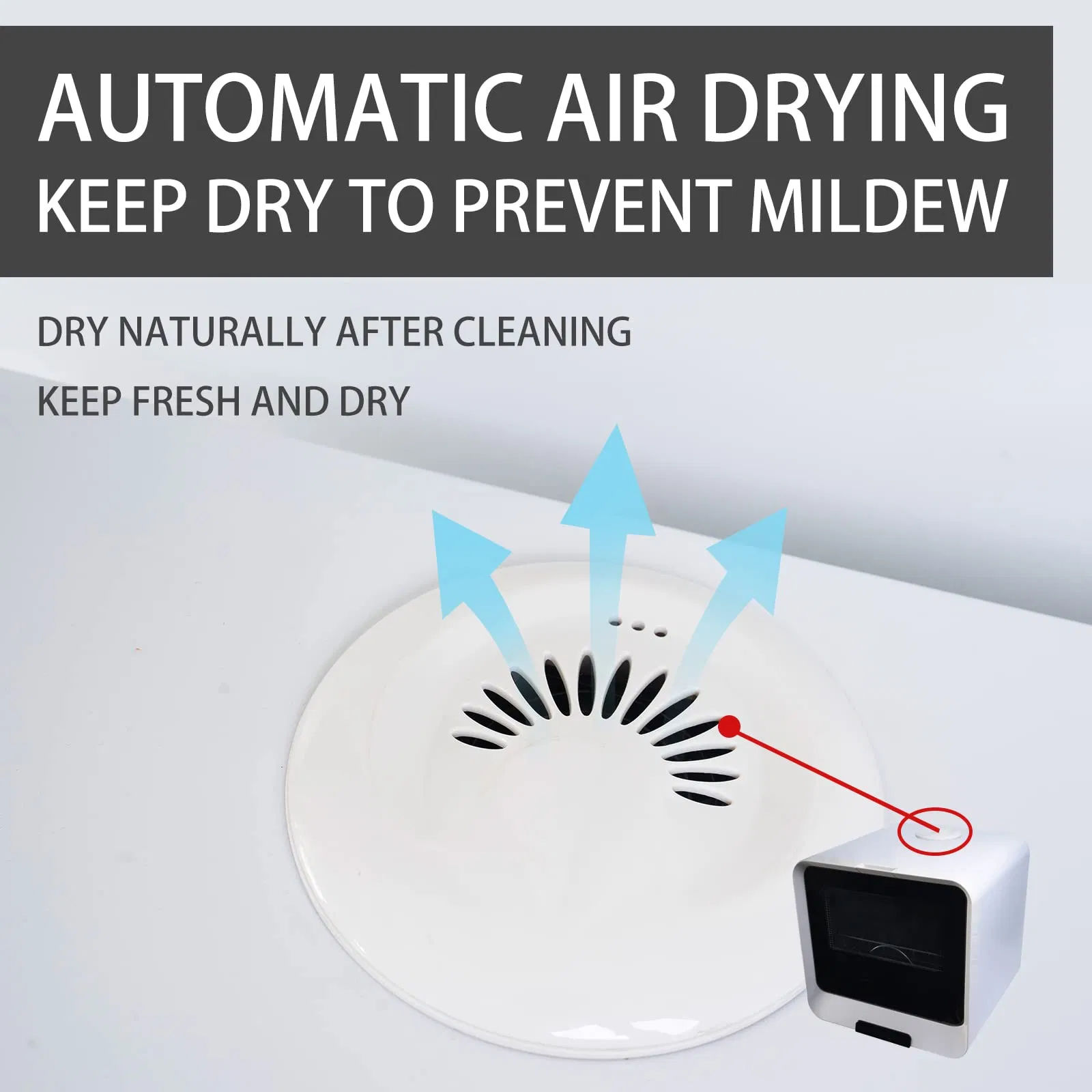 Top Control Portable Countertop Washing Programs Air-Dry Function Dishwasher