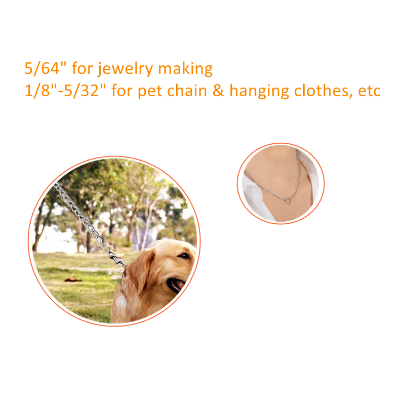 Stainless Steel Custom Industry Chain Link Fence Pet Dog Chain
