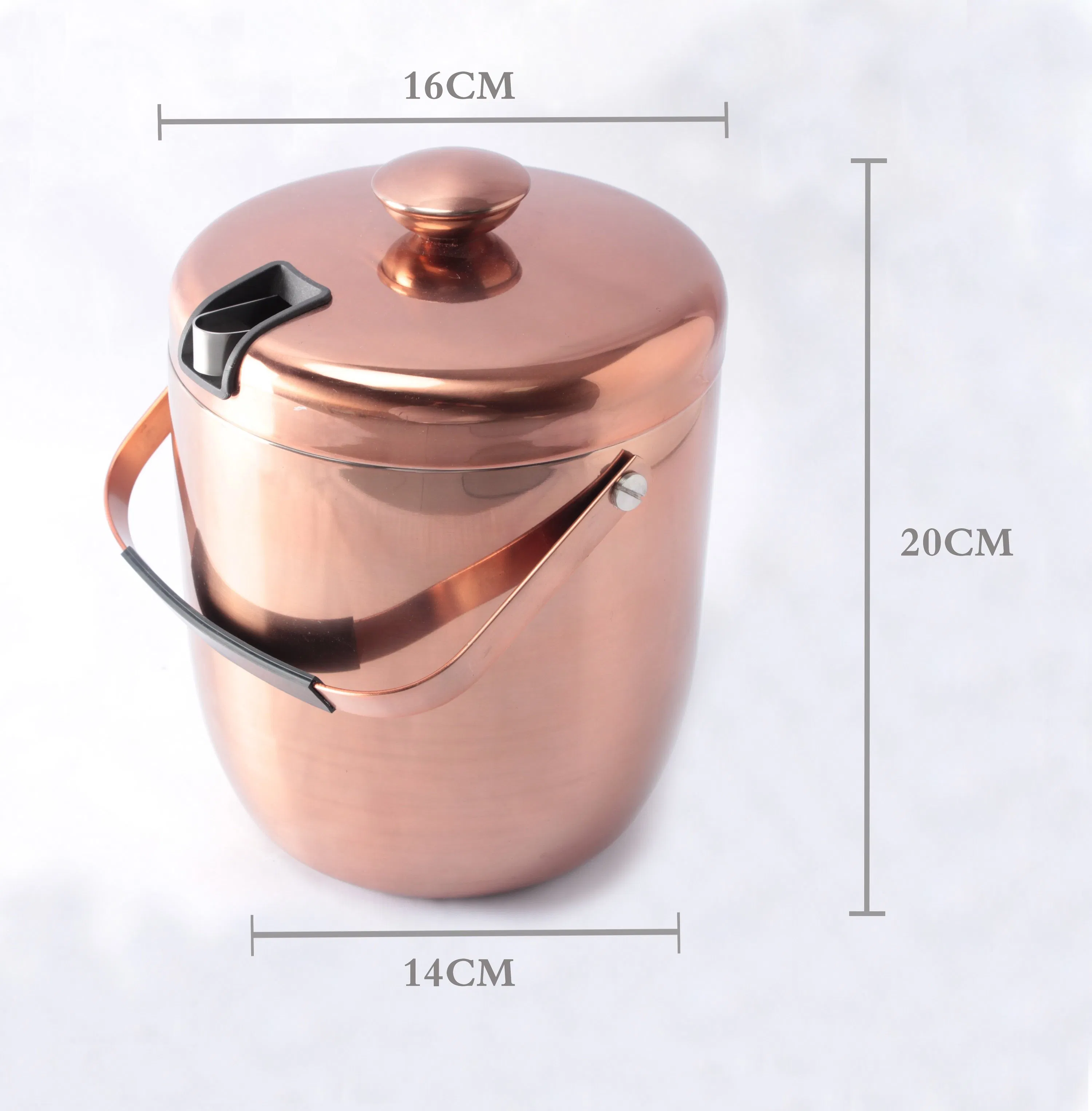 Stainless Steel Double Wall Ice Bucket Insulated with Tongs and Lids