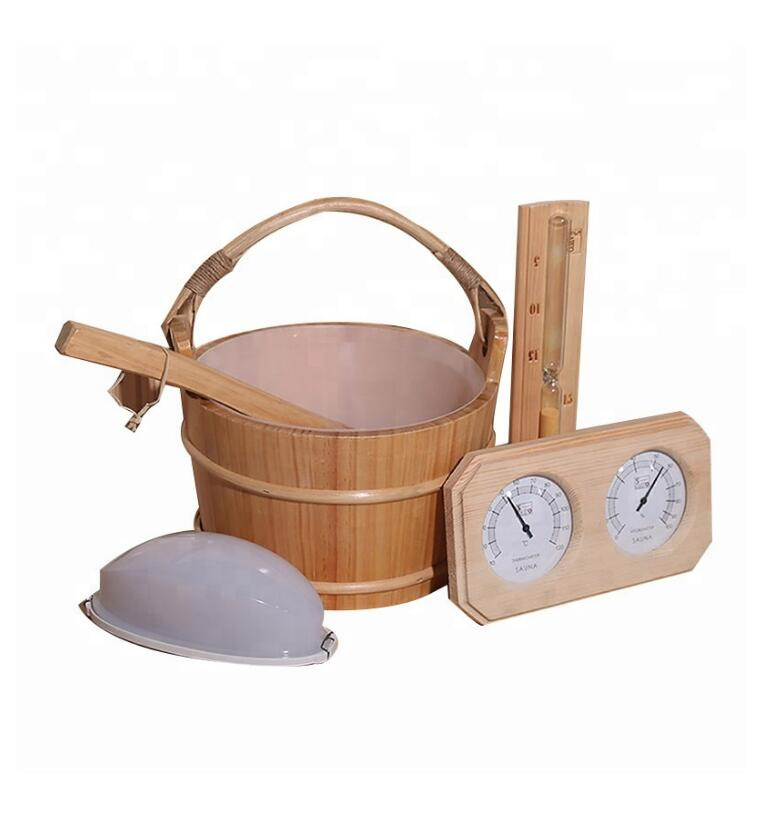 High Quality Wood Sauna Thermometer Wooden Temperature and Moisture Meter Measurement 2 in 1 Used for Sauna Home