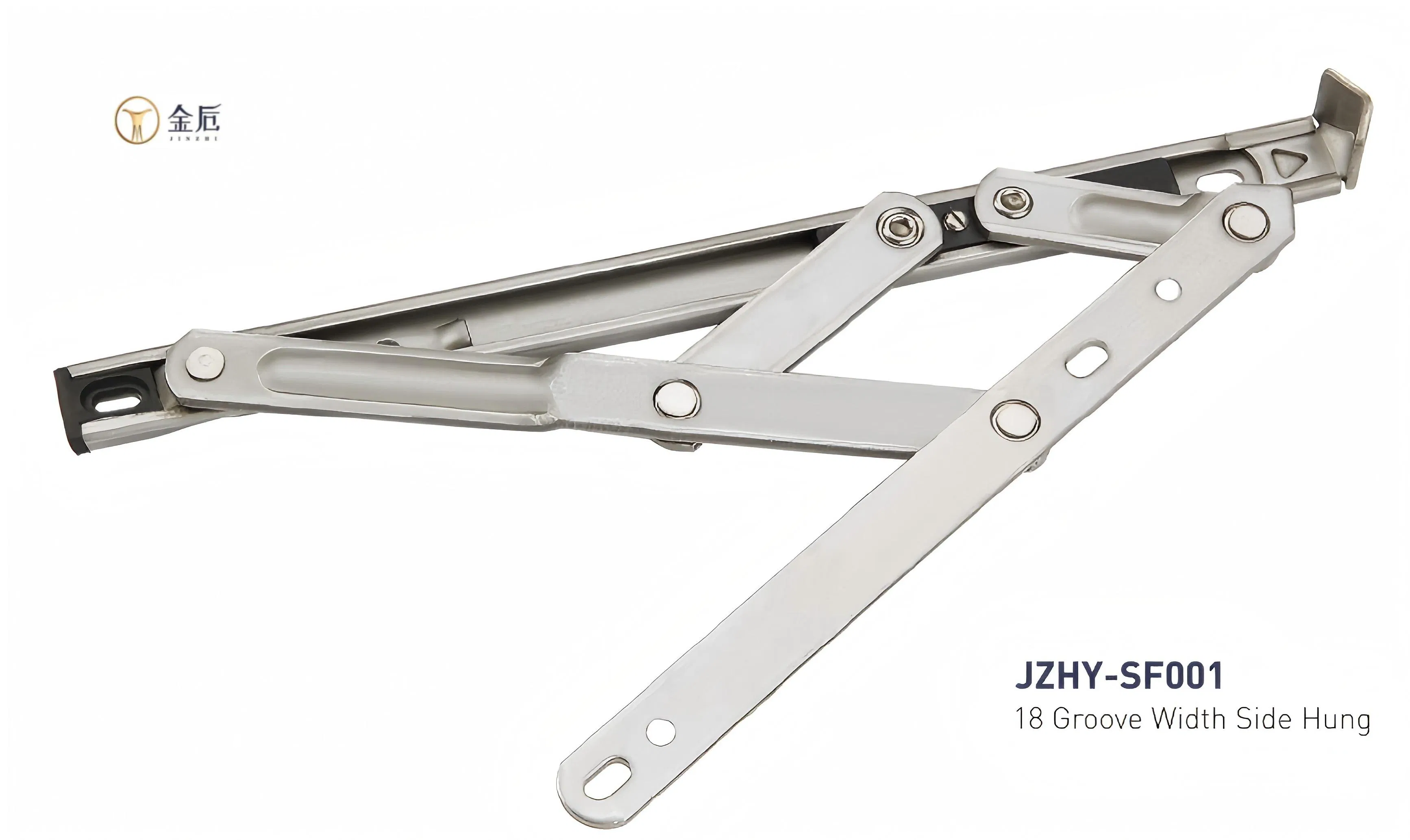 Stainless Steel 304 Friction Hinge for UPVC Windows and Doors 10" 18 Groove Width Side Hung Thickness 2.5 mm Total H=16mm