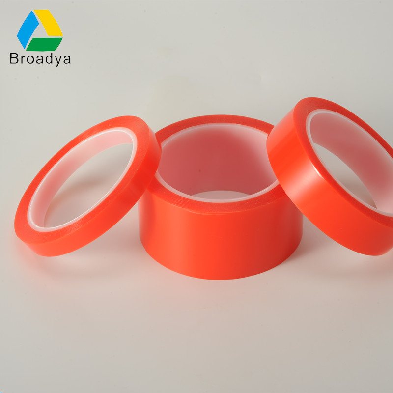 Strong Solvent Acrylic Red PP Liner Backing Material Pet Film Double Sided Adhesive Hair Tape