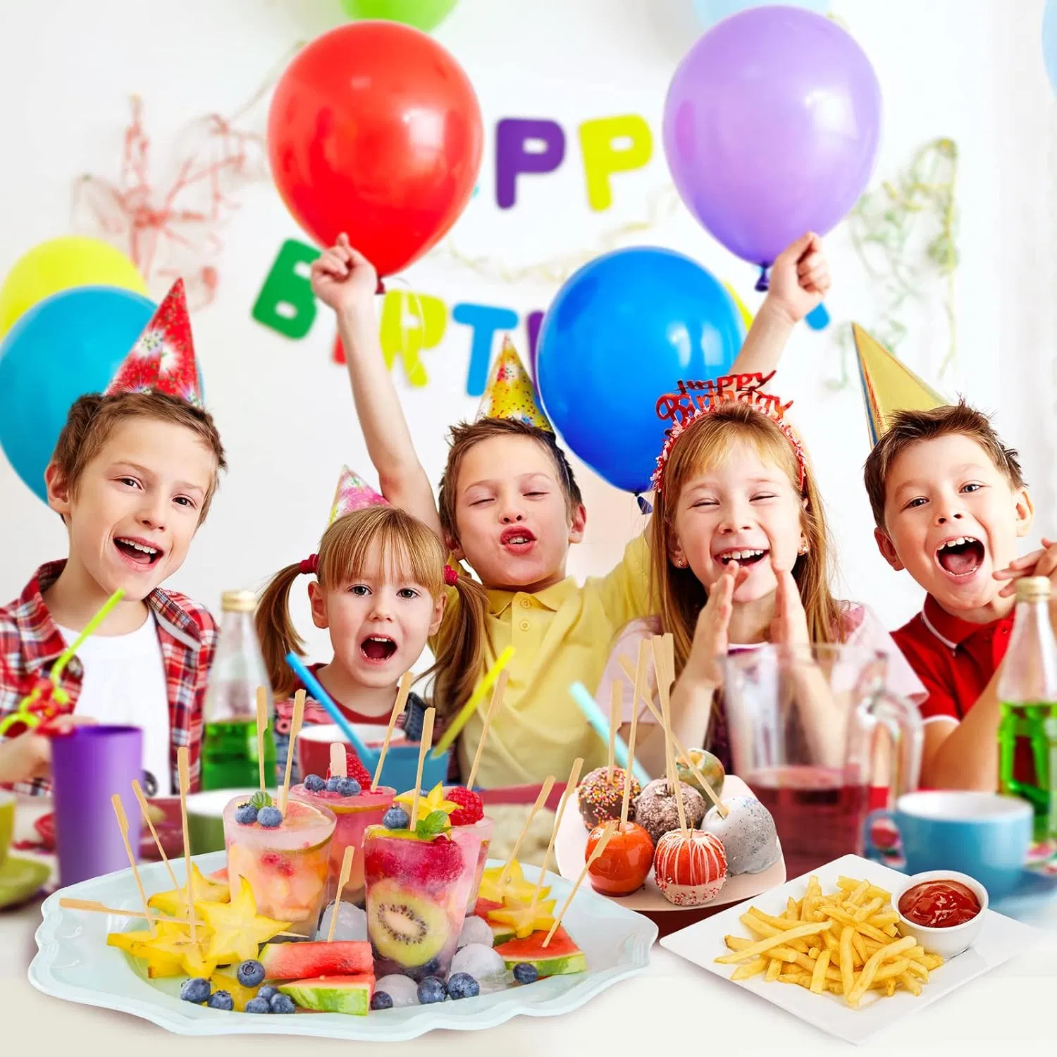 Fruit Kebabs, Sandwiches, BBQ Snacks Skewer BBQ