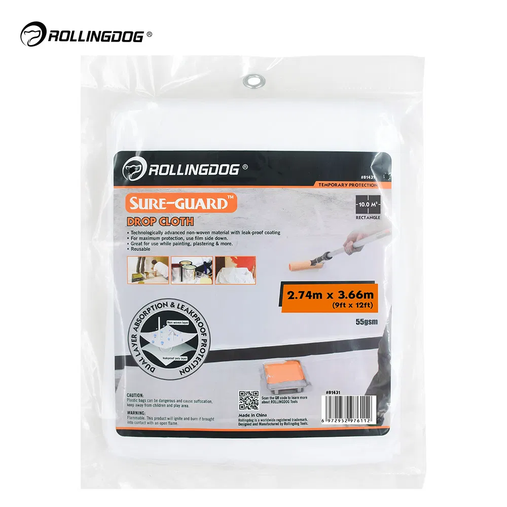 Rollingdog-PRO 81431 Non-Woven Material with Ultra Leak Proof Coating Drop Cloth