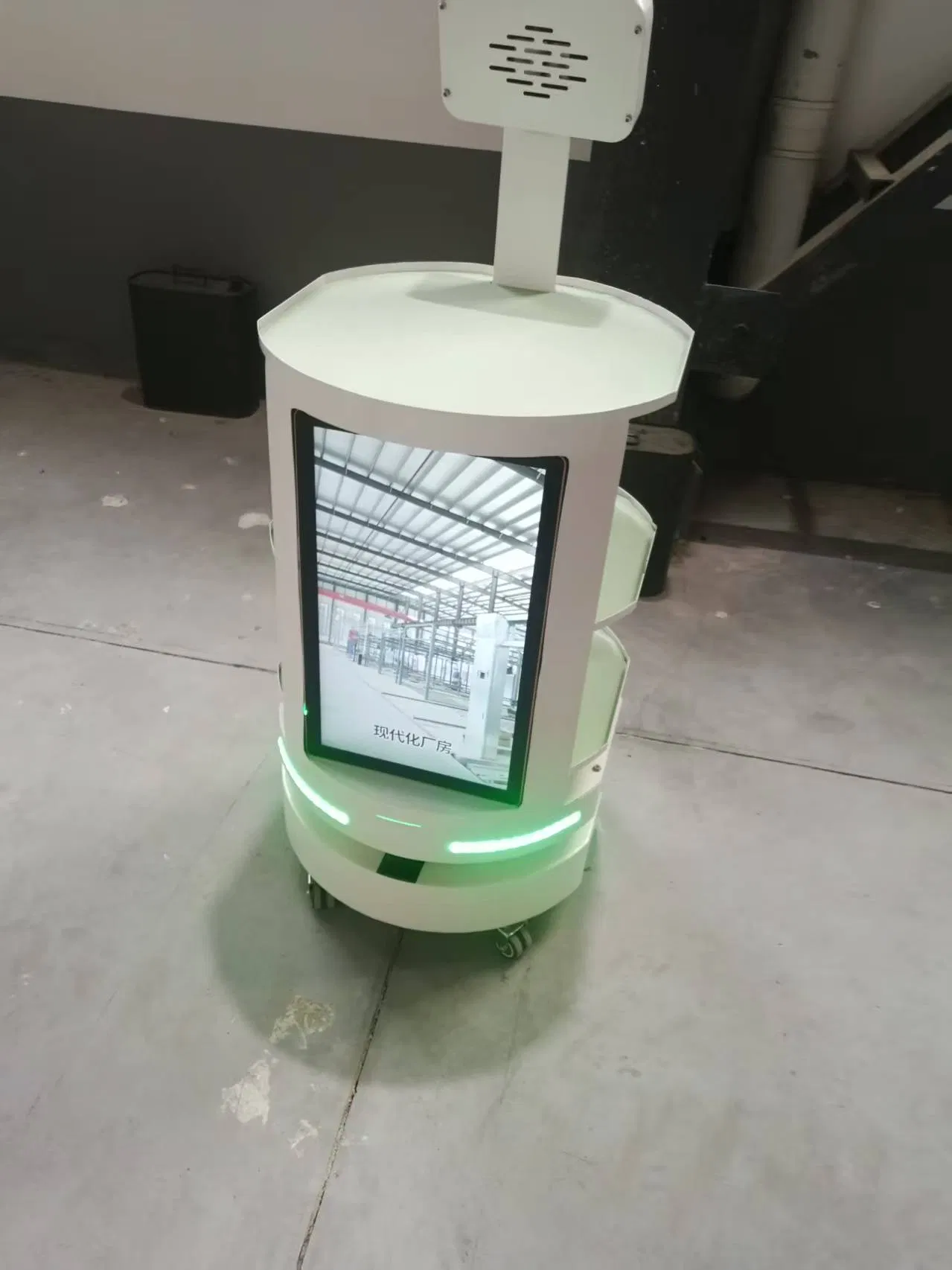 Ai Interactive Catering Delivery Robot with Lidar Navigation & Advertising Display