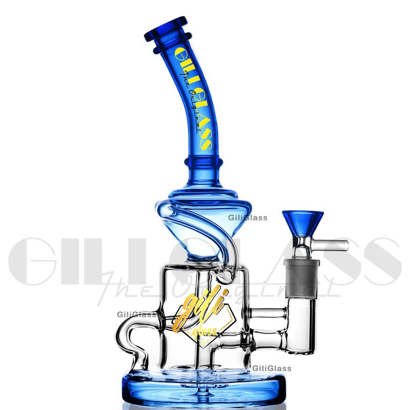 Giliglass 8 Inches 5mm Thick Glass Beaker Smoking Pipe