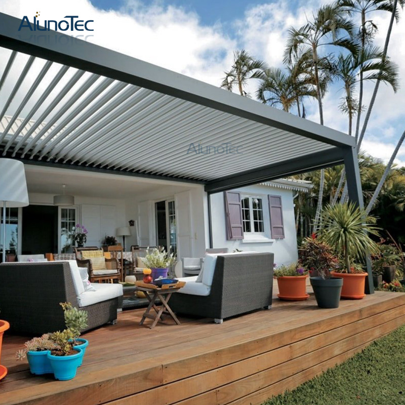 Wall Mounted Motorized Aluminium Pergolas for Decking