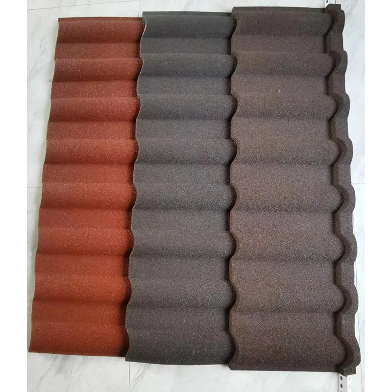 Long Lasting Stone Coated Steel Roofing Tile Wind Resistant Building Material
