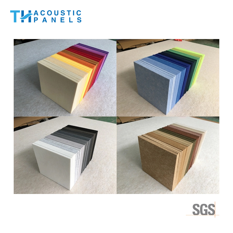 9mm Flame Retartant Polyester Fiber Decorative Acoustic Board for Meeting Room