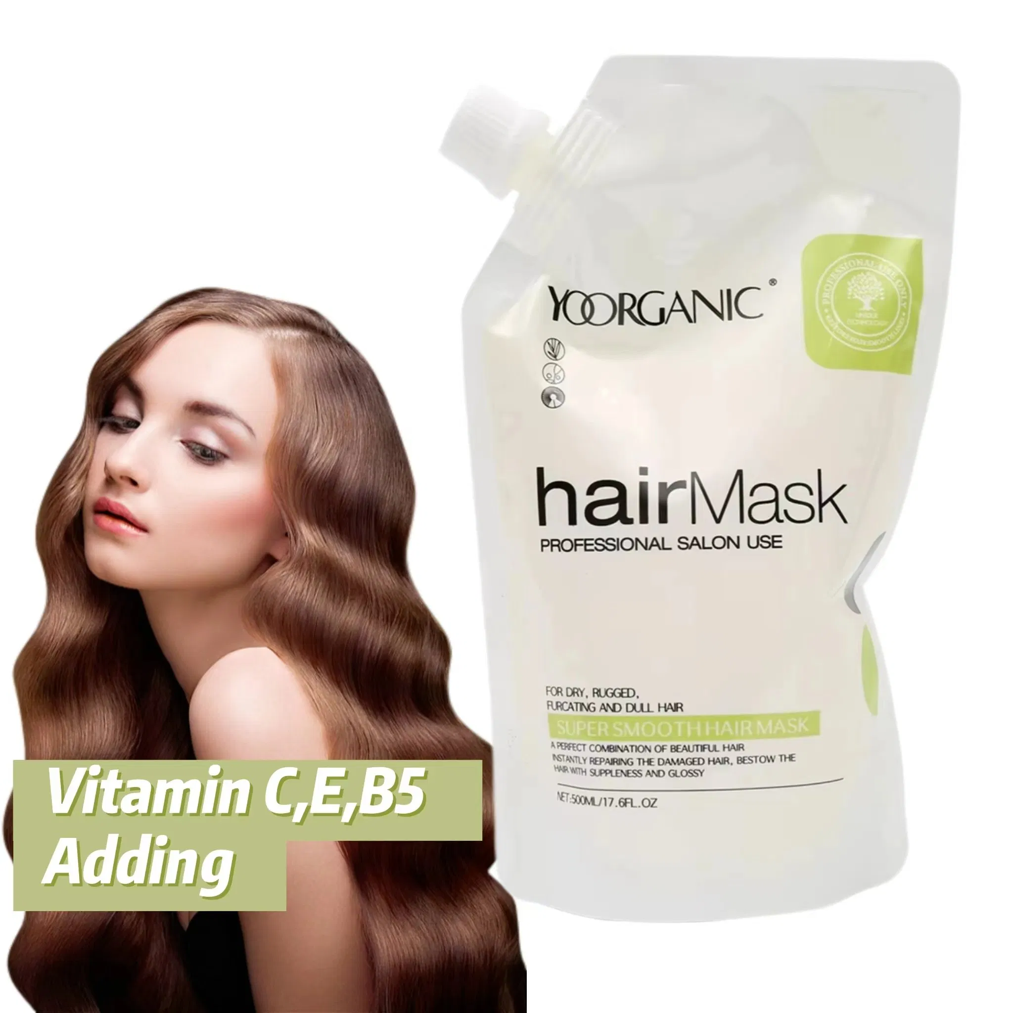 Private Label Deep Hydrating Hair Mask Nourishing Plant Essence Vitamin E Hair Conditioner Hair Mask