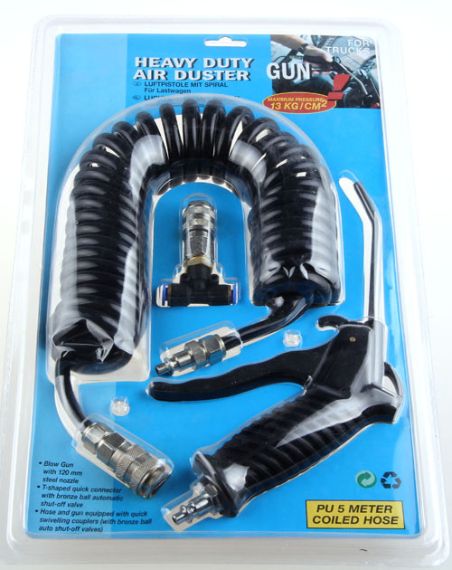 Пневмопистолет обдувочный 6мм с насадками в блистерной упаковке