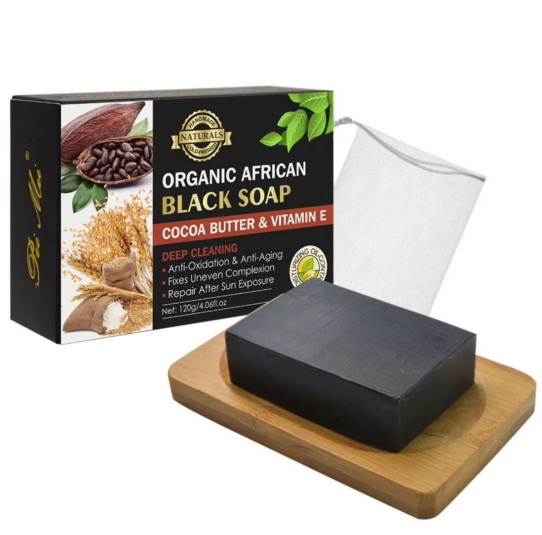 OEM Organic Handmade African Black Soap for Dark Remover Skin Whitening Soap