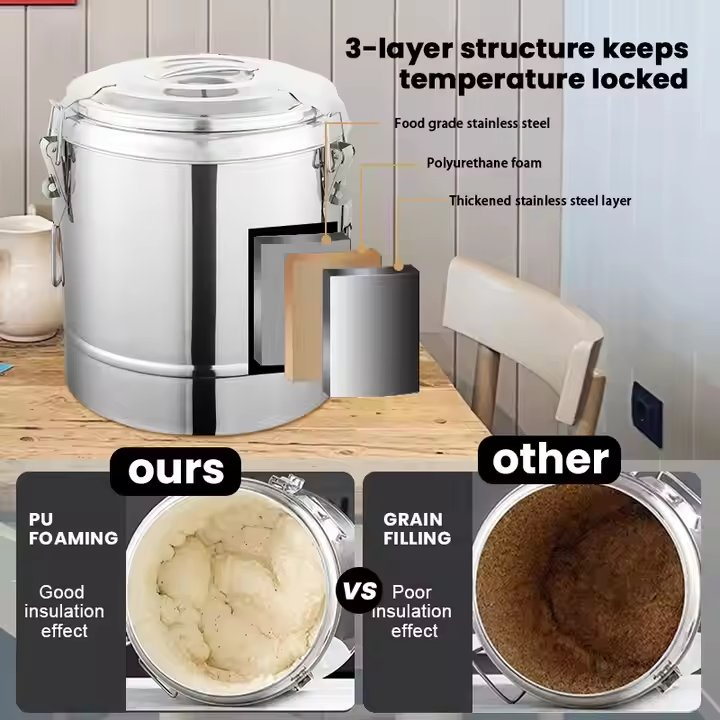 Термобочка из нержавеющей стали 30 л с краном