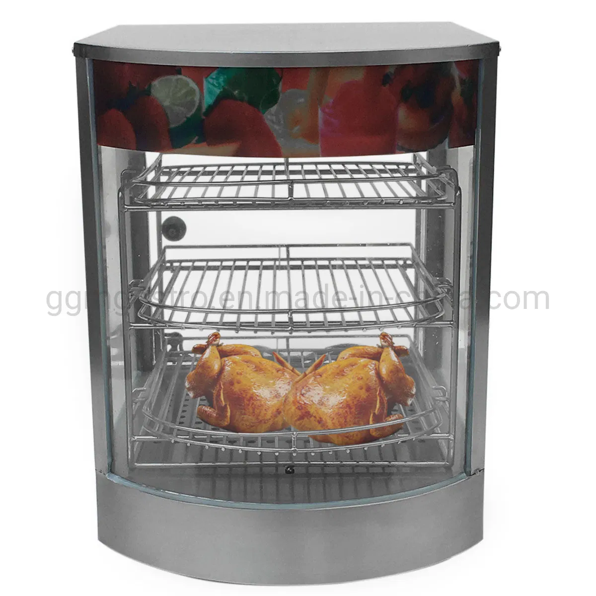 2023 New Design Food Warmer Tray Glass Insulation Cabinet Pie Heating Cake Heating Display Case