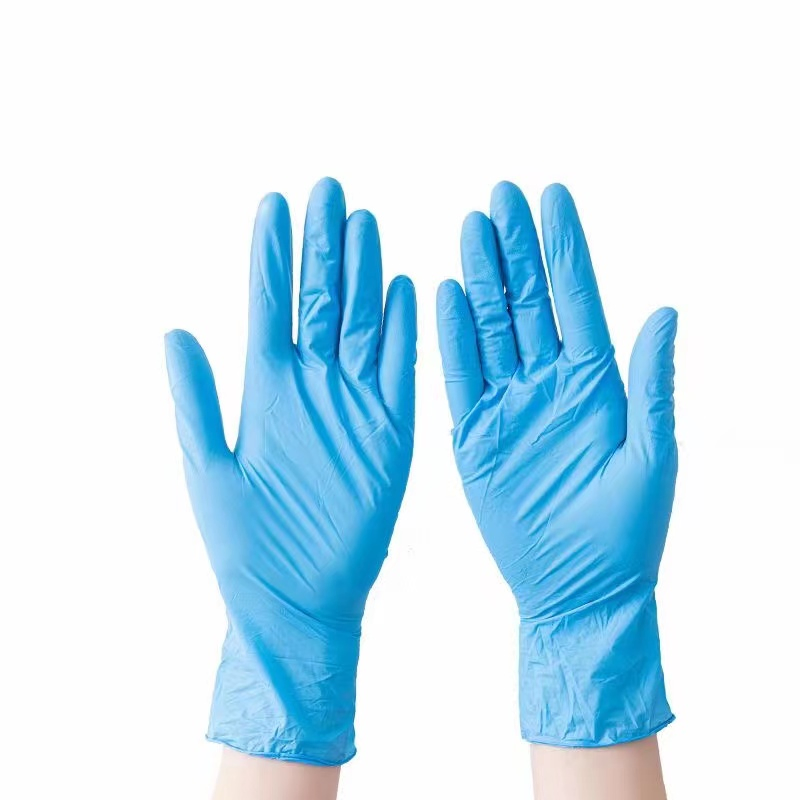Nitrile Coated Disposable Medical Supplies Blue Examination Hand Glove Food Use Household Protective Exam Gloves Powder Free in Work & Safety
