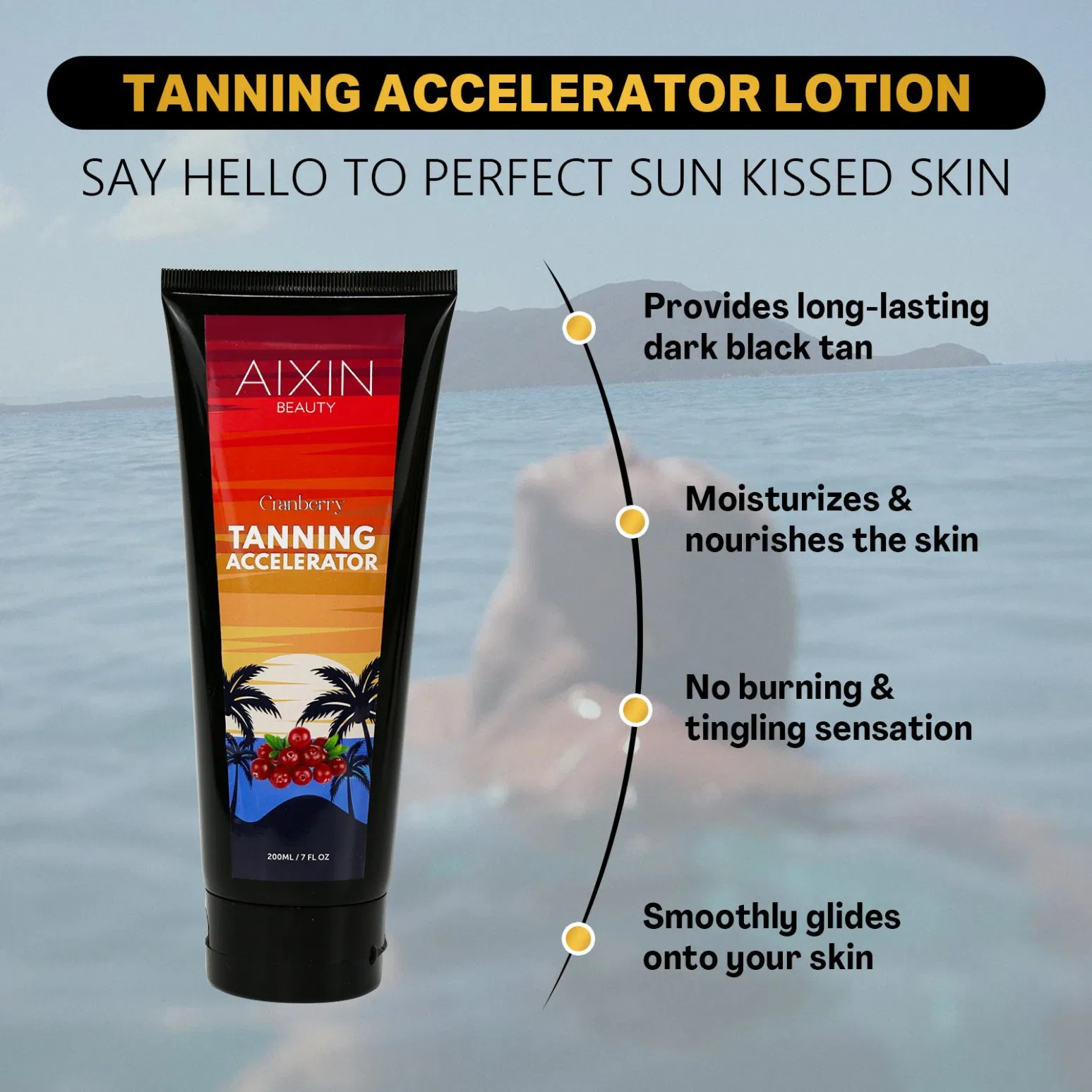 Cosmetics Skin Care Cranberry Tanning Does Not Harm Skin Smooth Tanning Lotion