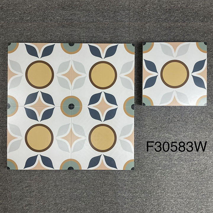 Art Green Craft with Flowers Shower Tiles Bathroom Floor and Wall Tile