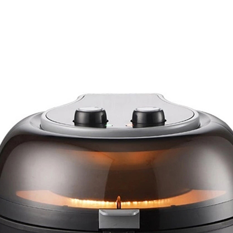 7L/1400W Air Fryer with Transparent Cover, Visible Window, Mechanical Timer and Temperature Control with Stir Function, No Oil Roasting Oven with CE