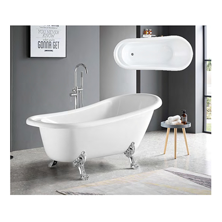 Modern Factory Direct Acrylic Bathtub High Value Classic Design with Colorful Soaking Freestanding Whirlpool Drainer Waterfall