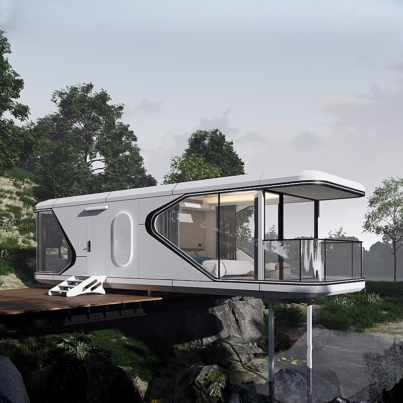 Prefab Modern House – Sandwich Panel Container Capsule Home for Easy Transport and Assembly