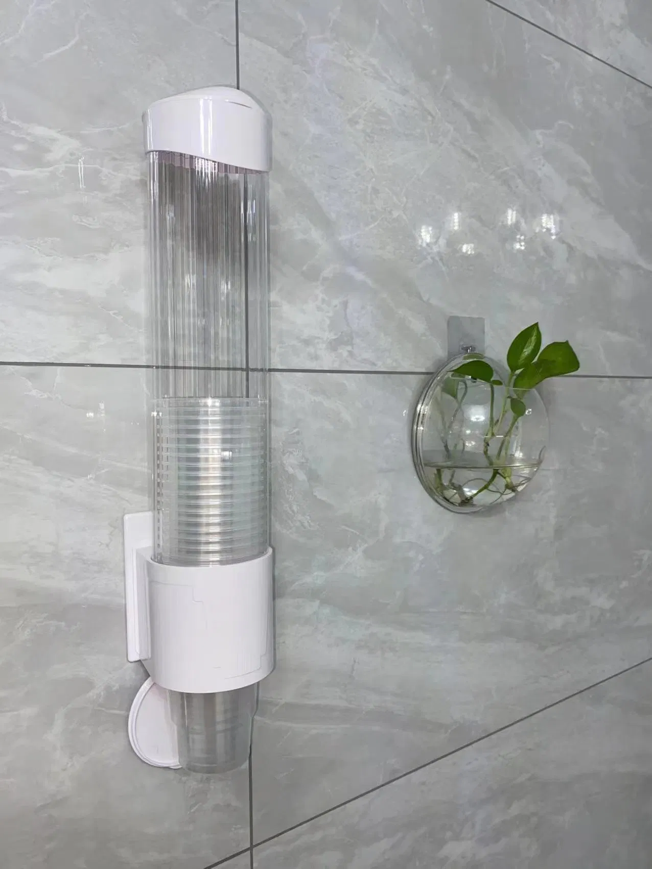 Portable Plastic Paper Cup Dispenser Holder with Magnetic / Screw Bracket (CH-1)