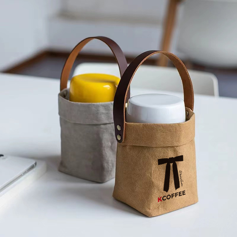 Northern Europe Washable Kraft Paper Bag Washable Tear Not Rotten Refrigerator Fruit and Vegetable Storage Bag Thickened