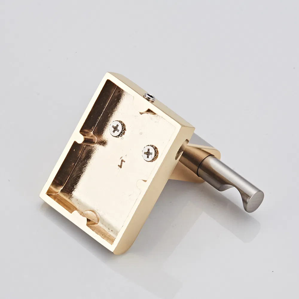 Bathroom Brass Clothes Pothook Wall Mounted Gold Brushed Luxurious Style Dual Pothook Clothes Hook