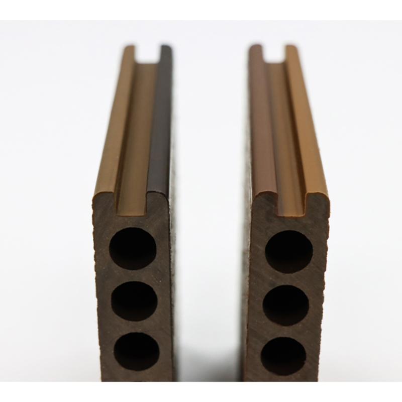 Террасная доска WPC для сада, 8 мм, коричневая