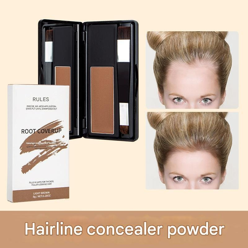 Private Label Custom Color Concealer Black Hair Dye Powder for Man Hairline Powder Shadow Volume Hair Volumizing Powder