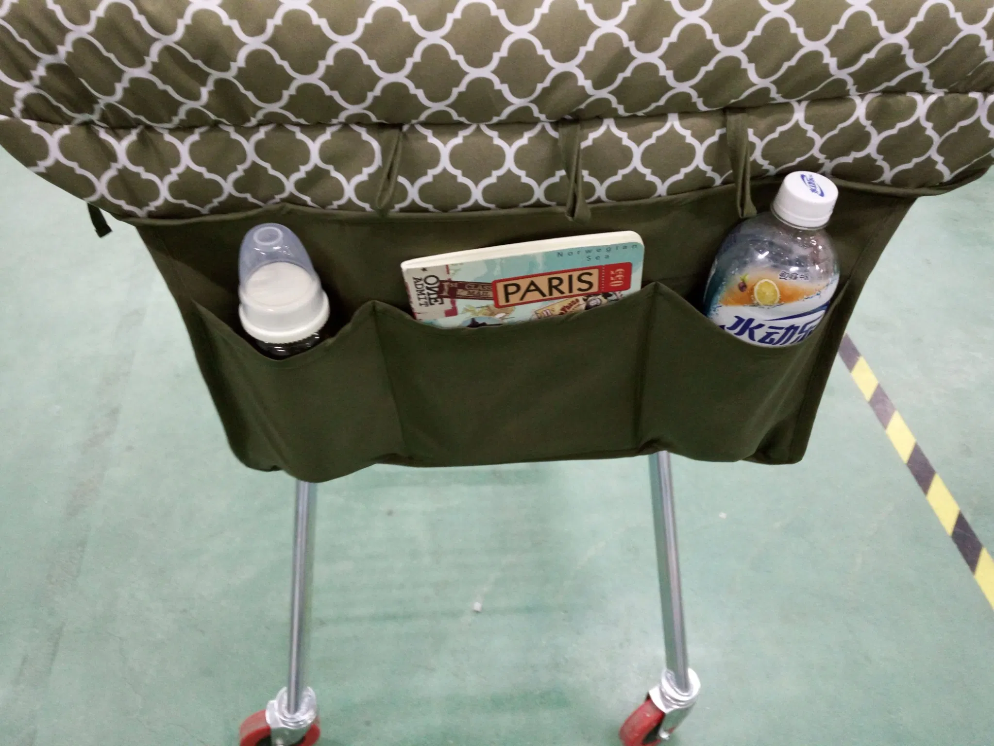 2025 Newly Design Green Pattern Baby Shopping Cart Cover Baby Chair Cover