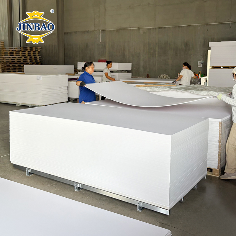 Jinbao 5X10 High Hardness 122X244 18 20mm Rigid Black White High Density Celuka 5mm Manufacturers 18mm Sheet Woodgrain Laminated PVC Foam Board for Cabinet