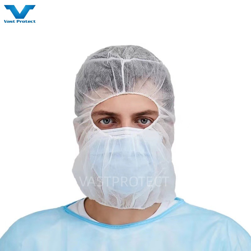 Protective Polypropylene Non-Woven Disposable PP Ninja Space Astronaut Balaclava Hood Head Cover