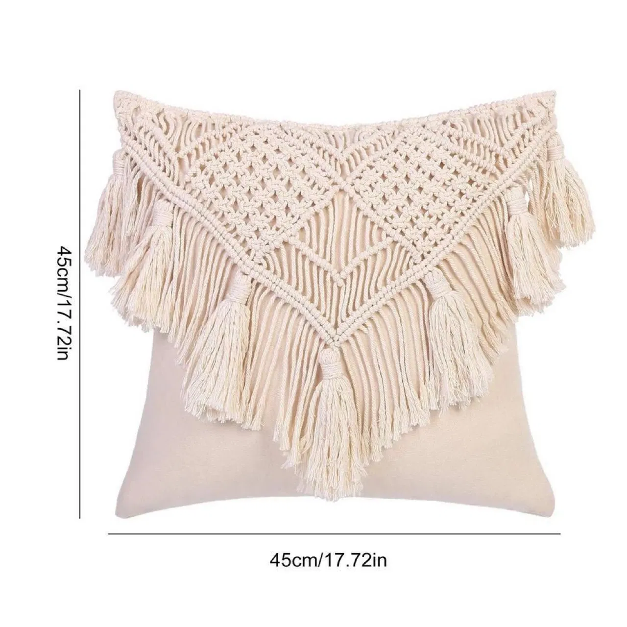 Boho Pillowcase Handmade Macrame Cushion Cover Geometry Bohemia Ethnic Pillow Cover