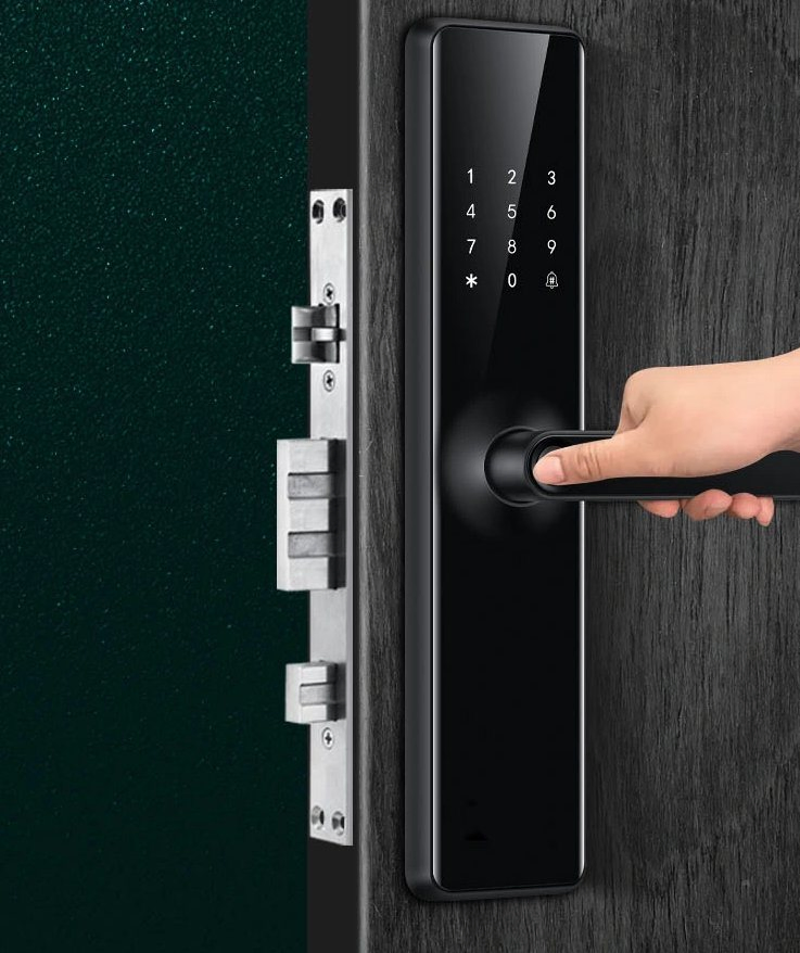 Wireless Digital Lock Electronic Fingerprint WiFi Card Door Lock with Tuya Smart Life Ttlock APP