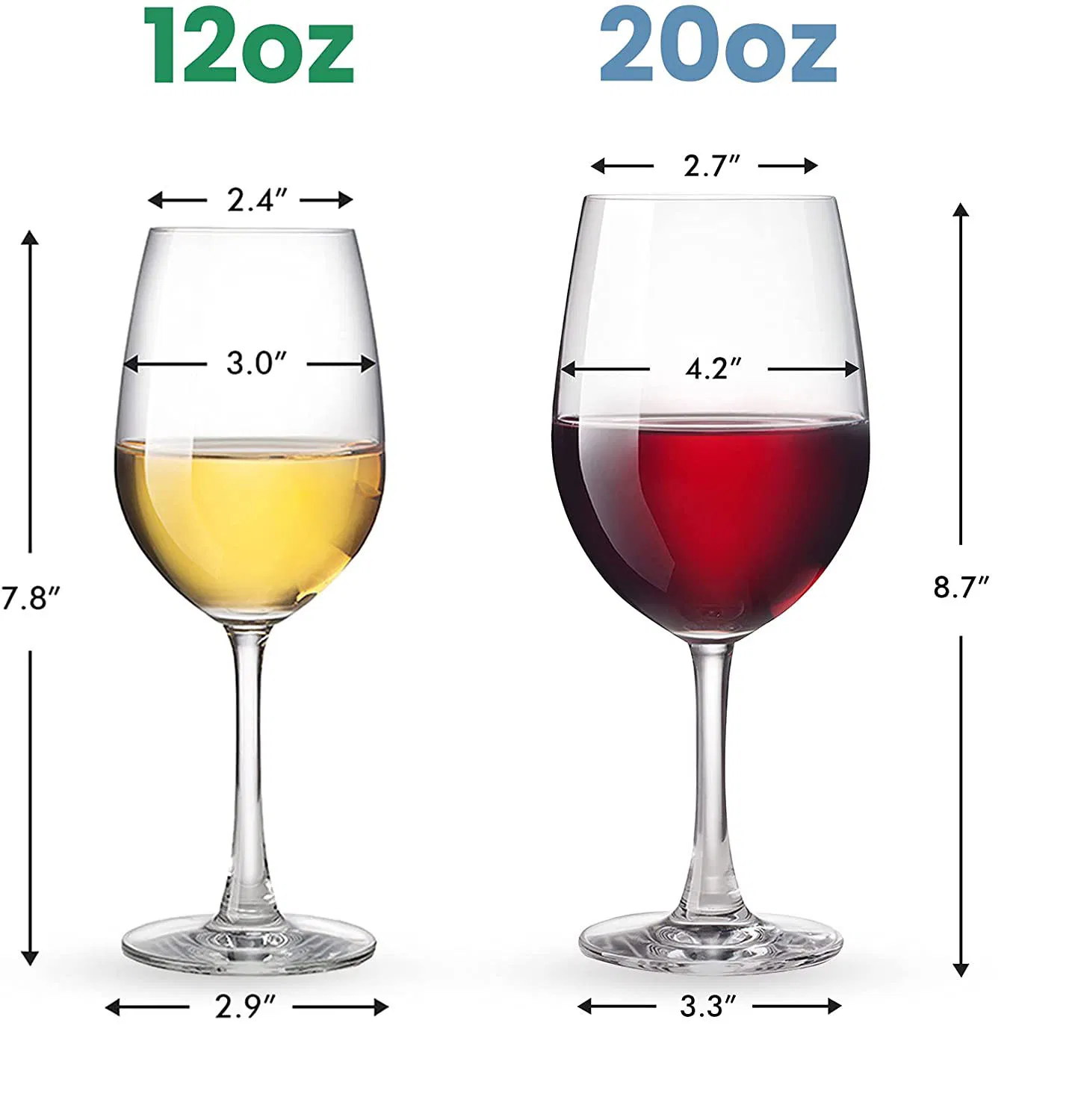 12 Ounce Amazon Unbreakable Clear Plastic Wine Glass with Stem for Bowmore Braw Scot Brora Bruichladdich