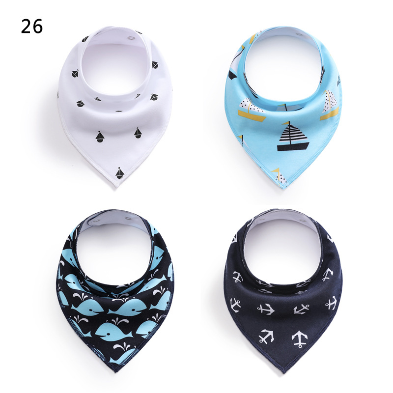 0145 Saliva Towel Baby Bib Fleece Cotton Triangle Towel Spring and Autumn
