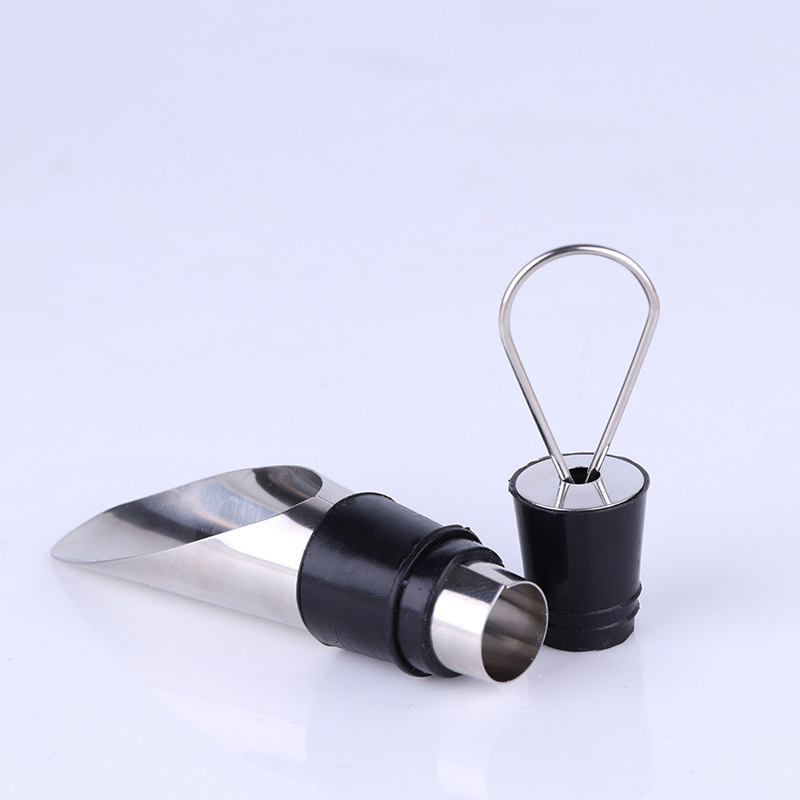 Promotional Factory Wholesale Metal Stainless Steel Stopper Wine Beer Liquid Bottle Pourer