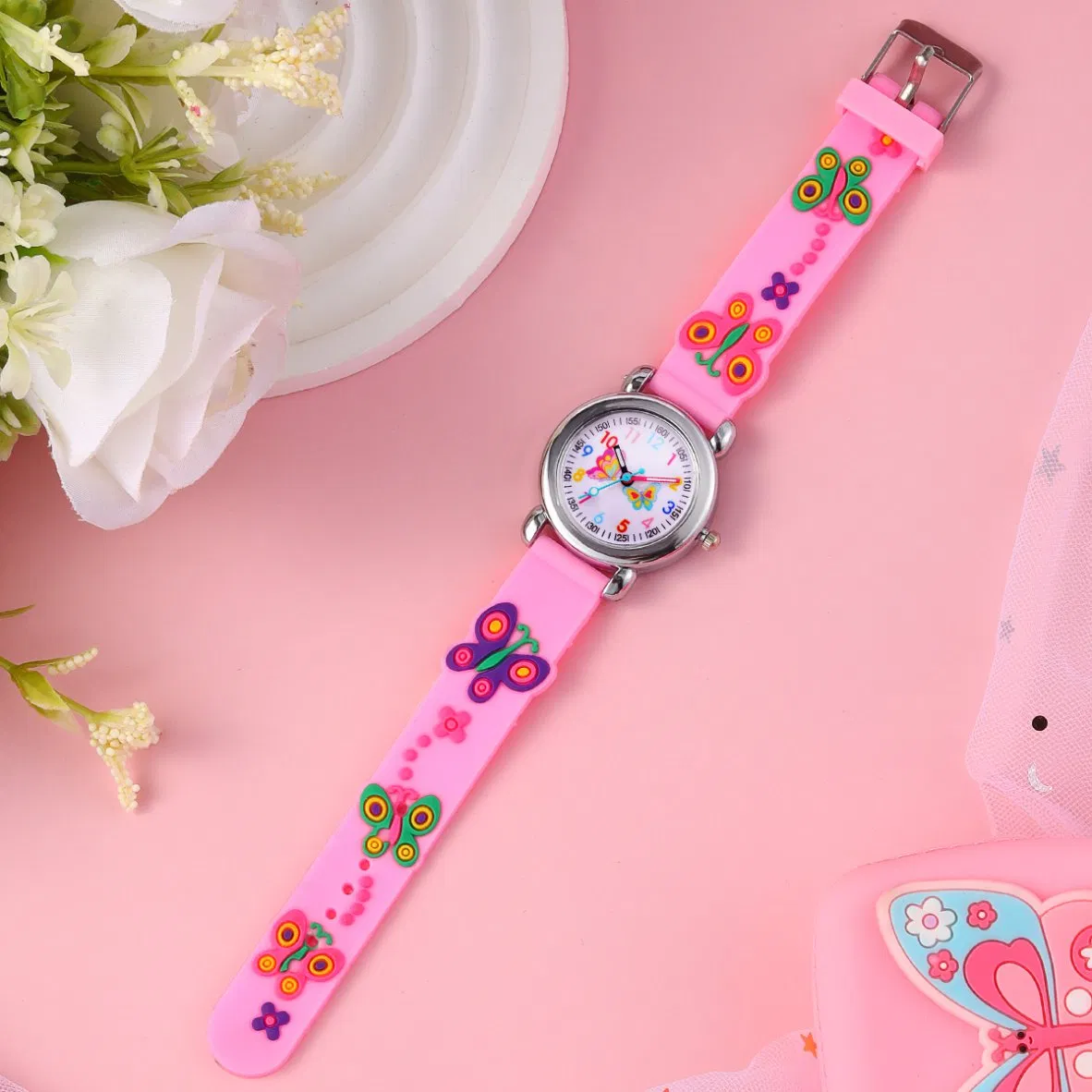 Pink Butterfly Watch Butterfly Accessories Cute Quartz Watch