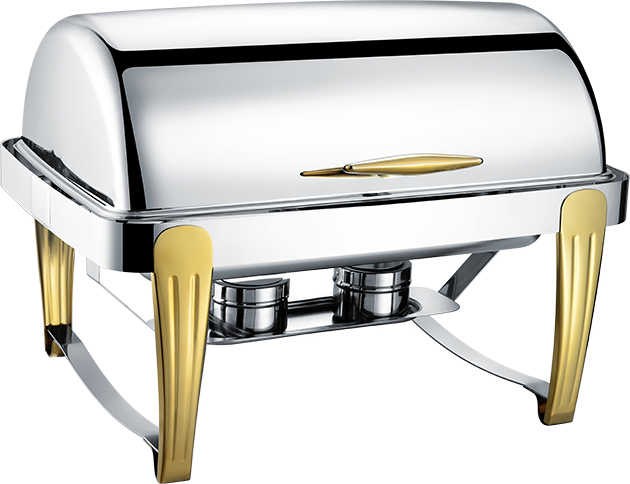 Stainless Steel Hollow Bottom Rectangular Chafing Dish with 9L
