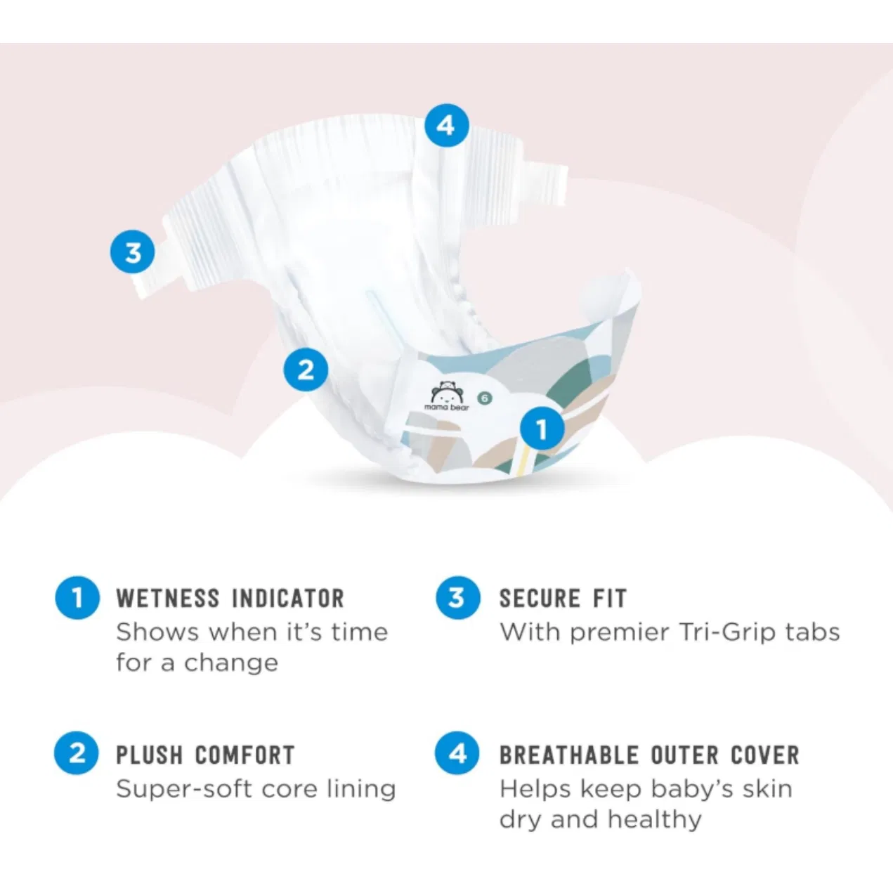 Детские подгузники с мягкой лентой Big Ear Tape