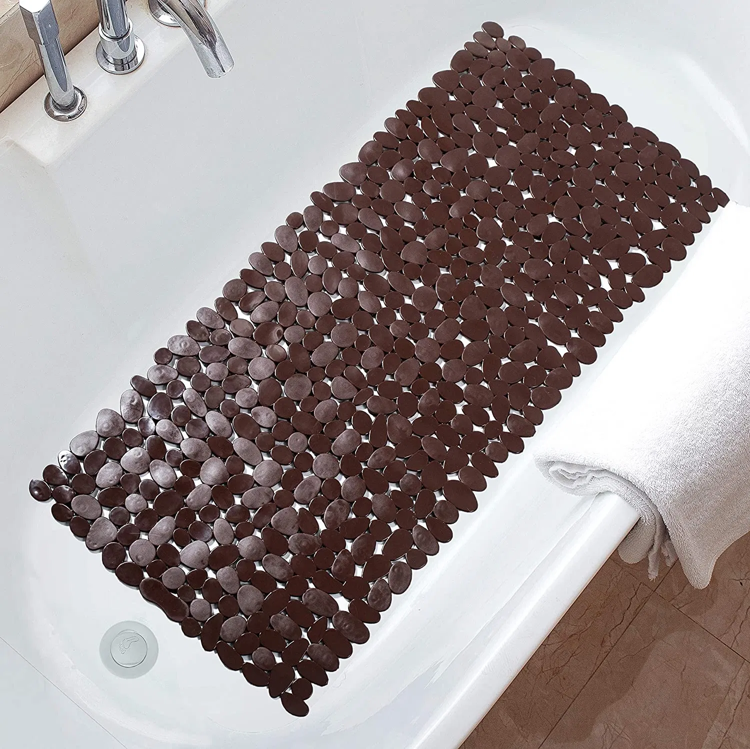 Bathtub Mat Non Slip Bath Mat with Drain Holes and Suction Cups Machine Washable