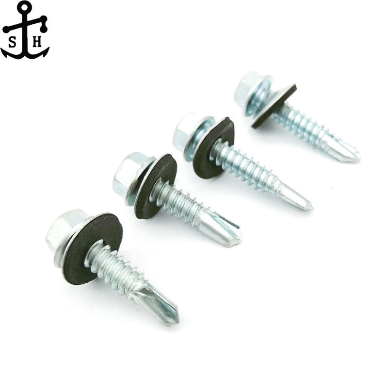 Саморезы кровельные оцинкованные с EPDM шайбой DIN 7504K