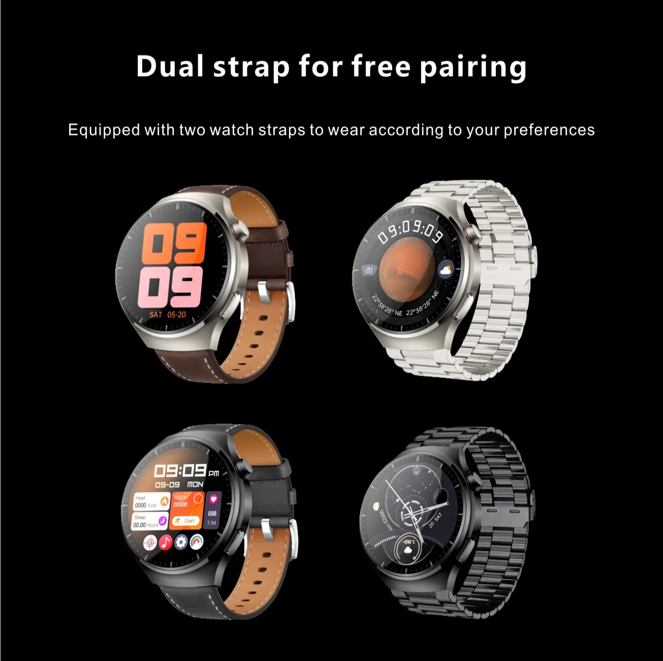 2024 S20max Factory Price Large Screen IP67 Waterproof NFC Function Health Monitor Smart Watch for Sport