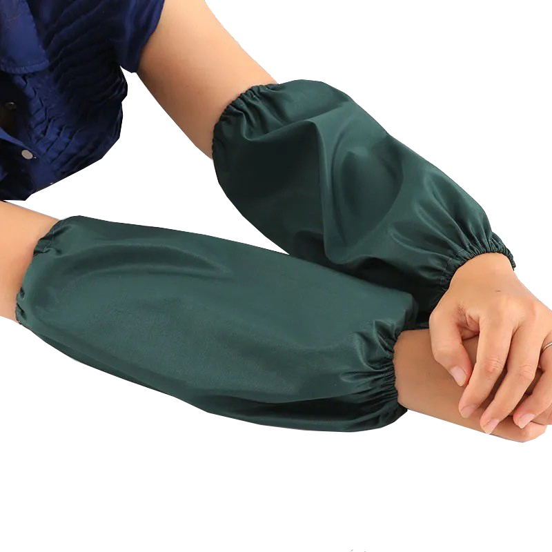Olive Green Knit Fabric Waterproof Oversleeve Oilproof Washable Sleeve Cover