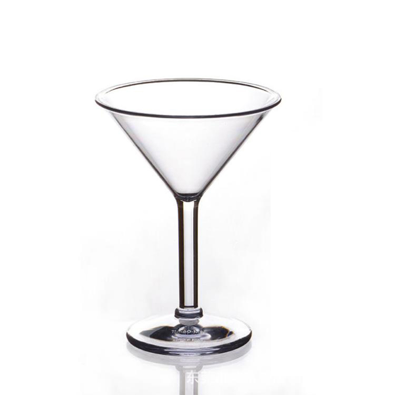 Hot Selling OEM 6oz Disposable PC Cocktail Glass Clear Plastic Martini Glass