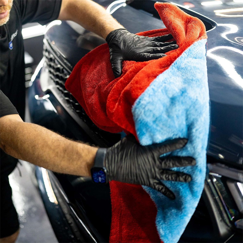 1400 GSM 60cm*90cm Seamless Double Twisted Towel High Absorbent High Quality Detailing Clean Wash Towel